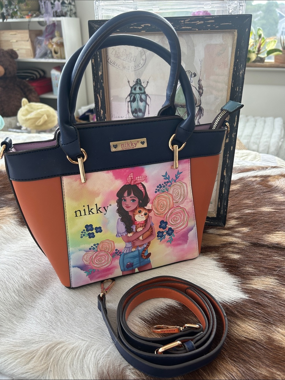 Nikky by Nicole Lee “Lovely Clara” Dome Satchel/Crossbody Bag 12”x 4”x 8.5” New